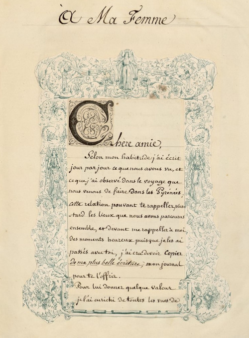 Dédicace d'Armand-Gustave Houbigant à sa femme
