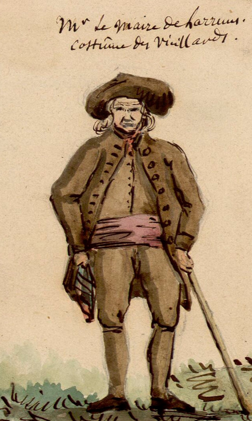 Maire de Laruns, dessin par A.-G. Houbigant