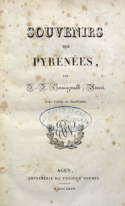Souvenirs des Pyrénées, par J.-F. Samazeuilh